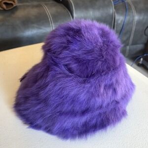 Rare Vintage Purple Saks Fifth Avenue Bucket Hat Retro Tea Party Derby Couture